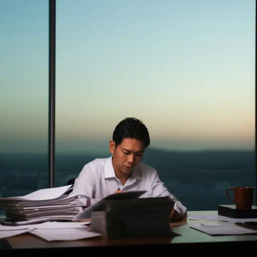 他昨天一整天都在工作。