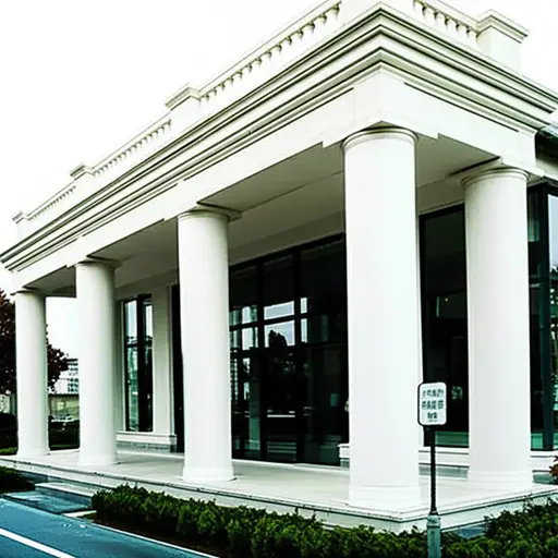 餐厅内外有很多多立克风格的柱子。