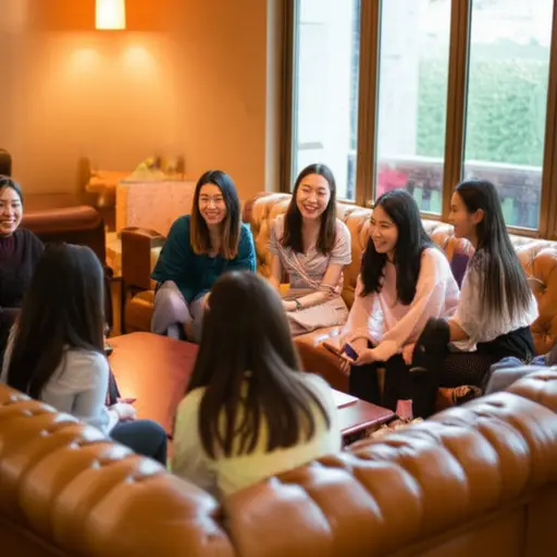 我在俱乐部享受和女孩们在一起的时光。