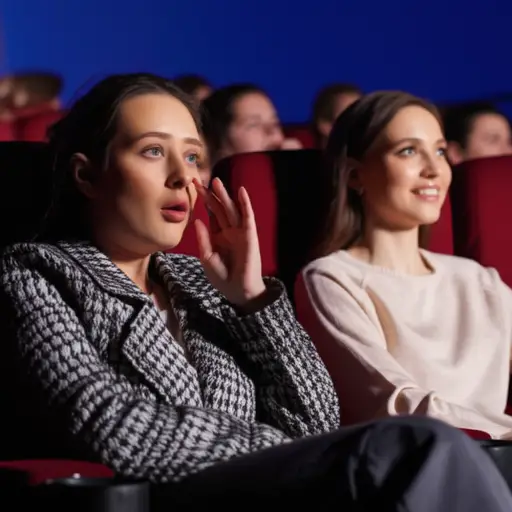 看电影时我感到困倦，但佳惠却乐在其中。