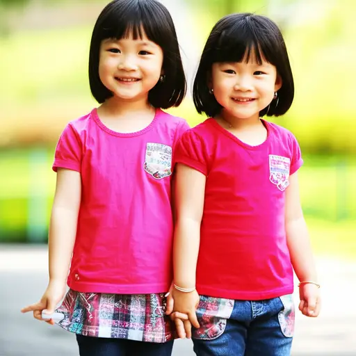 这对双胞胎看起来一模一样。