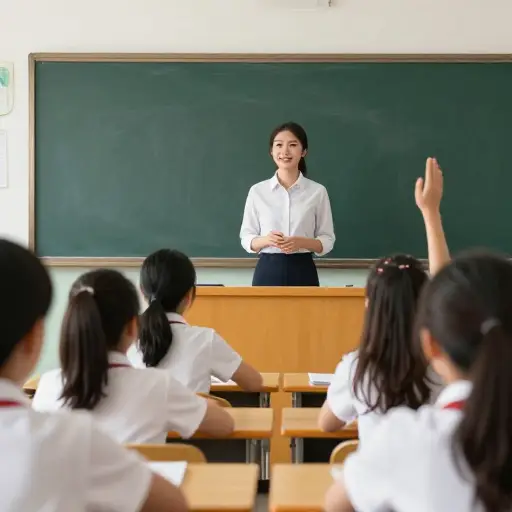 她是一位能激励学生的（胜任的）老师。