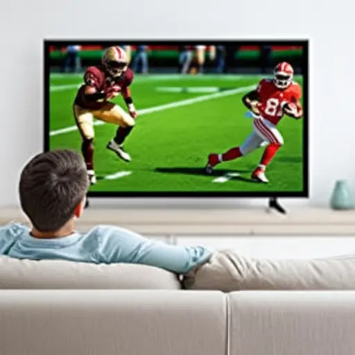 我哥哥喜欢看橄榄球比赛。