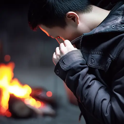 你的衣服闻起来有烟味。你是不是靠近火了？