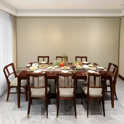 我们有八个人来吃晚饭。