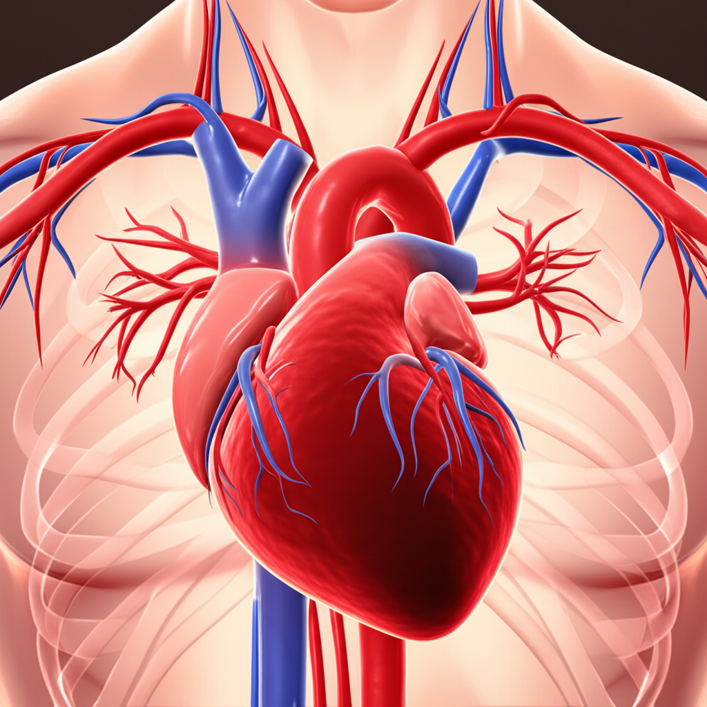 心脏不断地把血液泵送到全身。