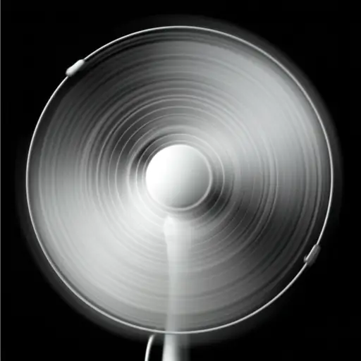 风扇叶片旋转得非常快。