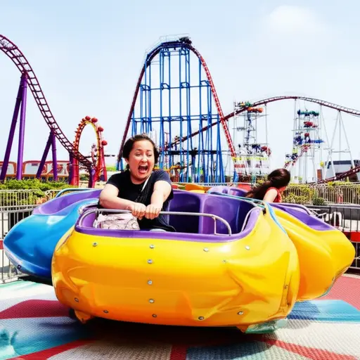 我在游乐设施上很害怕，但那个游乐场很棒！