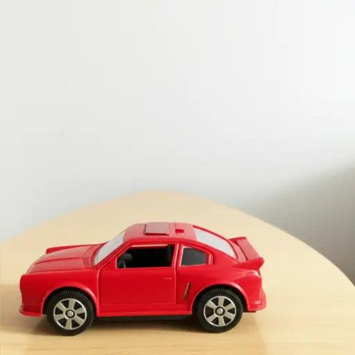 这辆红色的玩具车是我的。