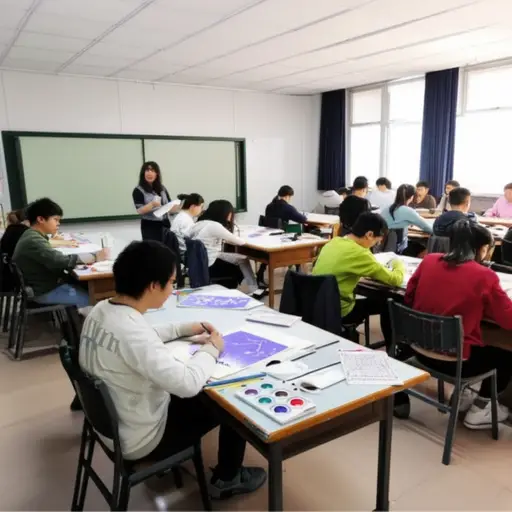 这学期我在上一个绘画班。