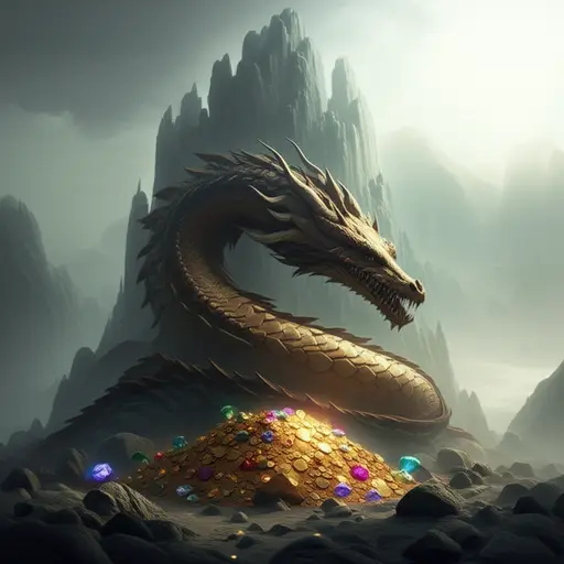 从前，在一个遥远的土地上，一条龙守护着宝藏。