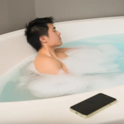 他们选了一个尴尬的时间打电话，因为我刚进浴缸。