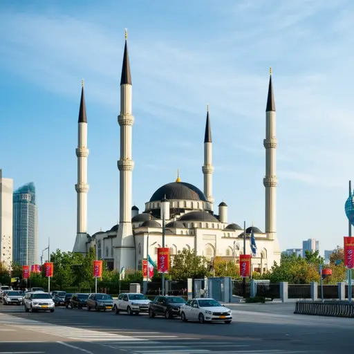 城市里有一座大清真寺。