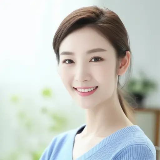 她微笑着说：“不客气。”