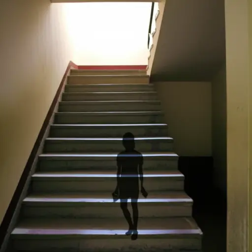 他们看到我母亲的影子在楼梯上，然后消失了。