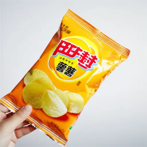 我买了一袋薯片。