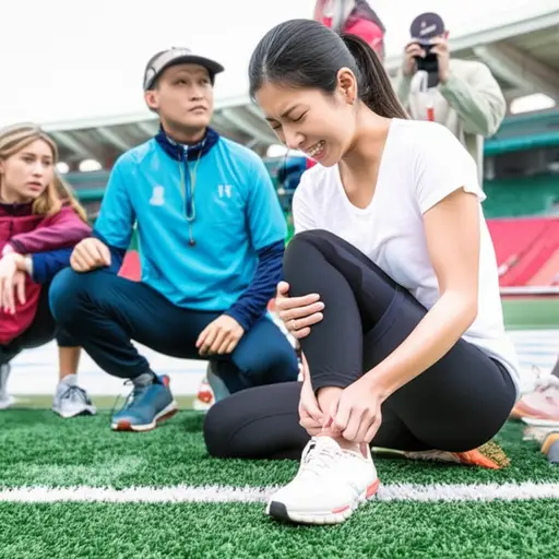 她在比赛中扭伤了脚踝。