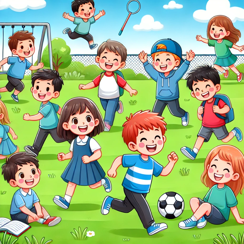 以前我们只有一个尘土飞扬的操场，现在我们有了一个草地。