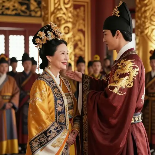 这就是为什么在她儿子被命名为皇帝的那一天，她的嘴角挂着一丝满意的微笑，因为她至少实现了她最初的目标，那就是让她的儿子登上王位。