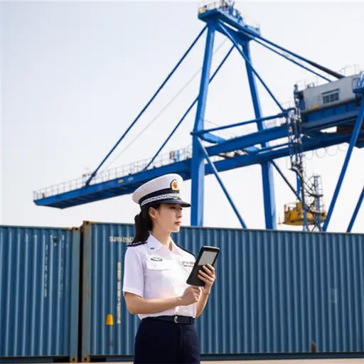 她担任海关官员，检查进入该国的货物。