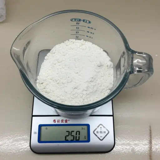 这个食谱需要四分之一公斤面粉。