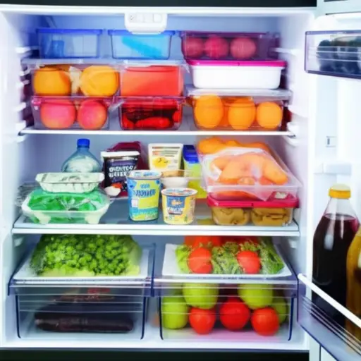 冰箱里有一些酸奶。