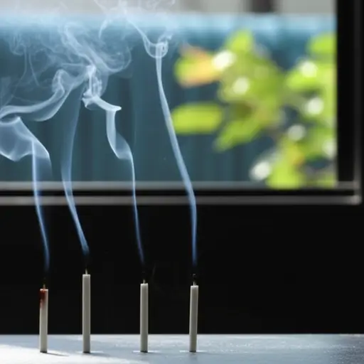 一阵突然的风吹灭了桌子上所有的蜡烛。