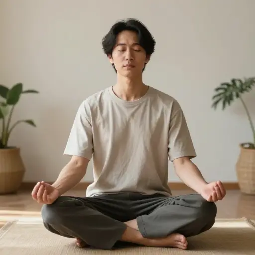 冥想帮助我找到内心的宁静。