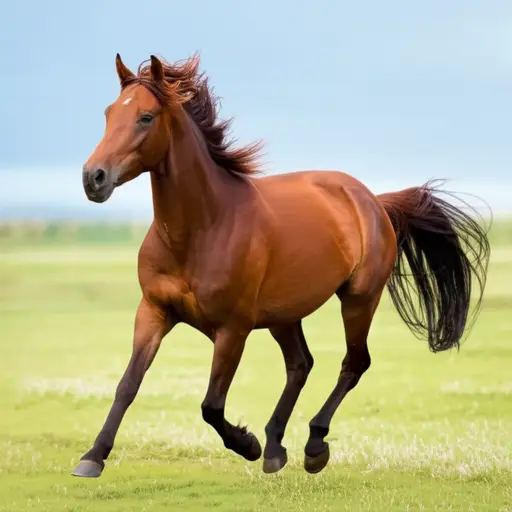 这匹马跑得很快。