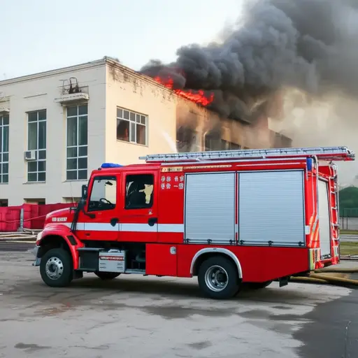 消防车终于来了，把火扑灭了。