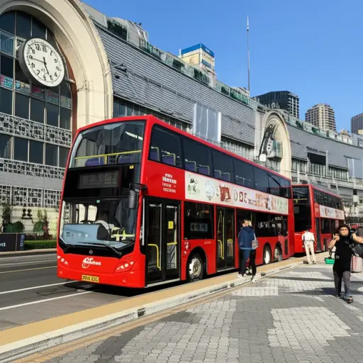 这辆巴士每小时从中央车站发车一次。