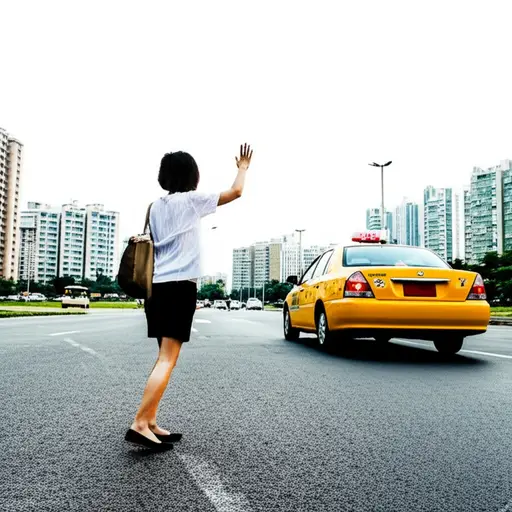 我打车回家了。