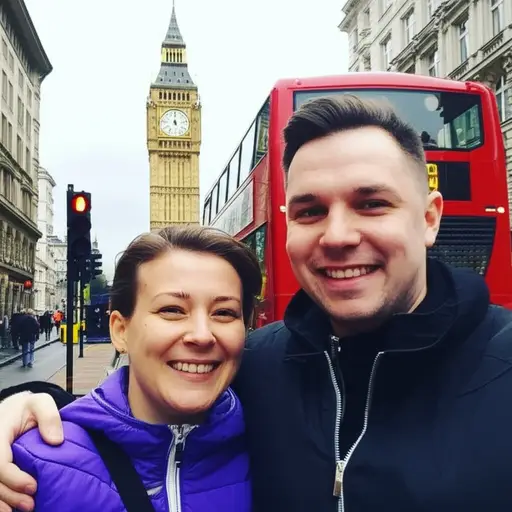 我哥哥和他的女朋友住在伦敦。