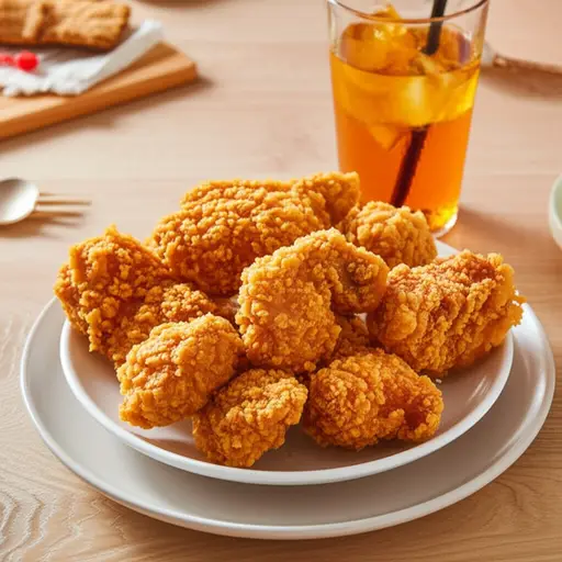 我喜欢吃炸鸡。