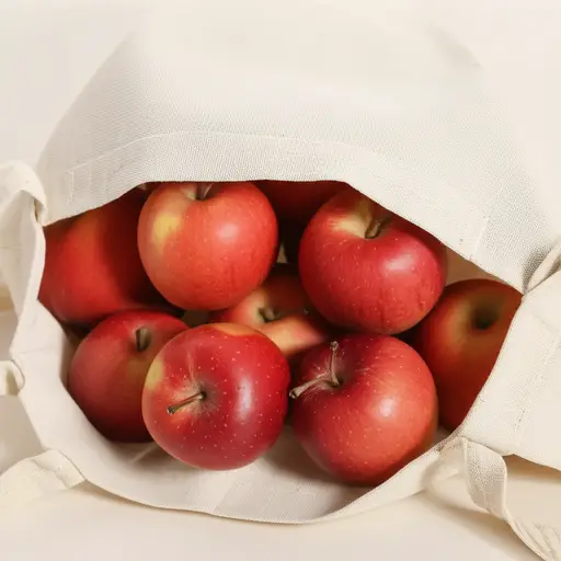 这个包里大约有十个苹果。