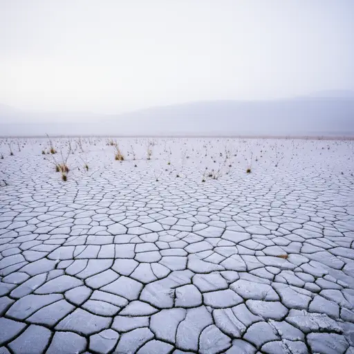 霜冻过后，地面很硬。