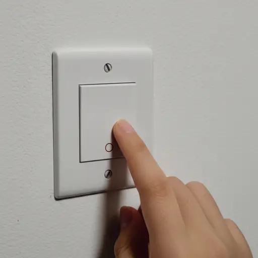 请按一下开关来开灯。