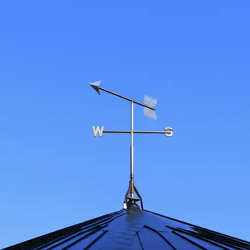 风向标指向北方。