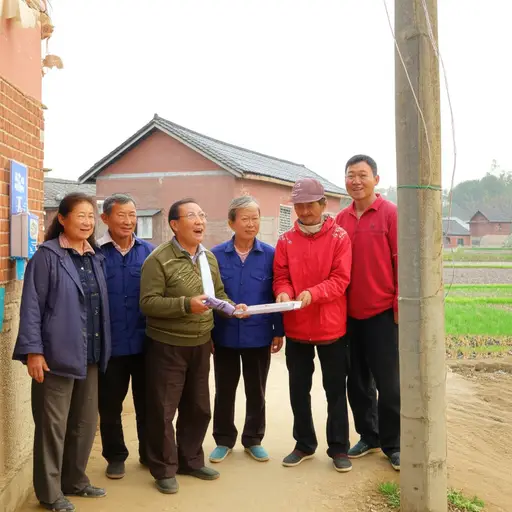 这个村庄终于开通了电话服务。