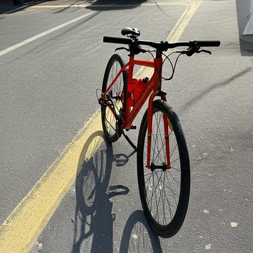 我的新自行车是红色的。