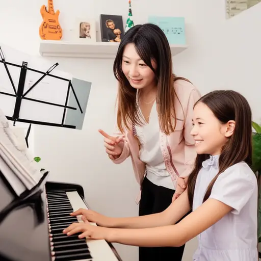 我的第一节钢琴课很有趣。