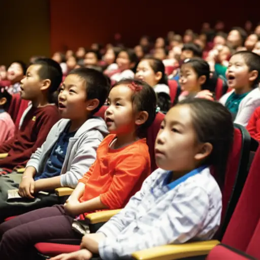 观众中有很多孩子。