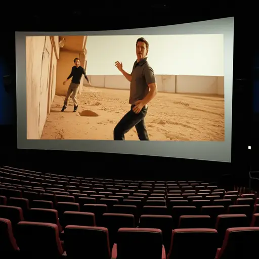 那部动作电影中的主角无比勇敢。