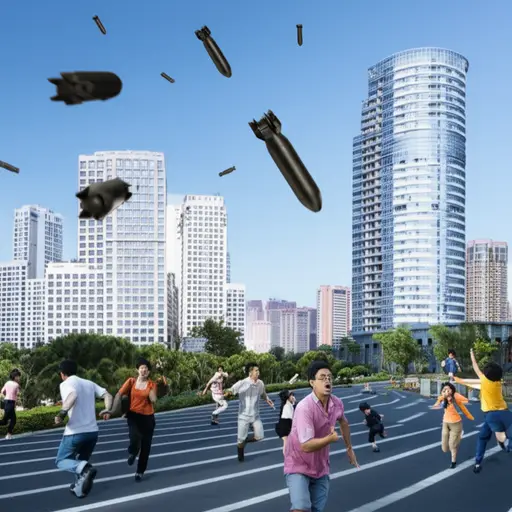 炸弹在完全没有警告的情况下落下。