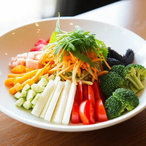 你可以用一个大盘子装沙拉。