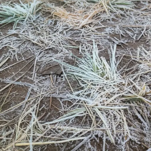 霜冻过后，地面变得非常坚硬。