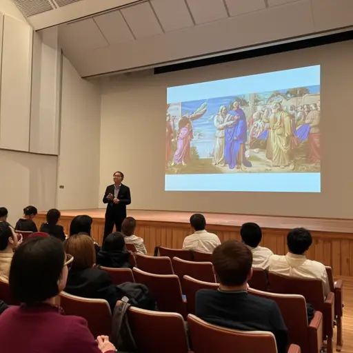 我们去听了一个关于意大利艺术的讲座。