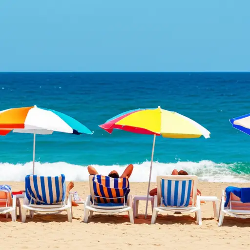 我们花了一天时间在海滩上晒太阳。