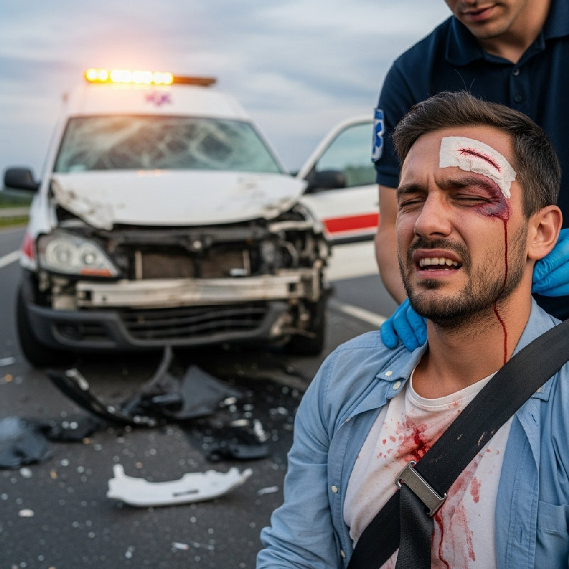 司机头部受伤。