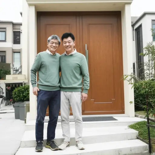 我的邻居是一对友好的中年夫妇。